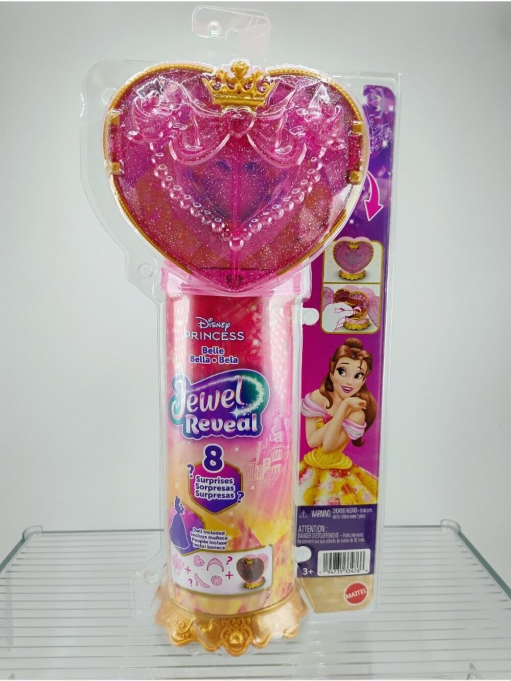 Disney Princess Belle Jewel Reveal Doll 8 Surprise Accessories